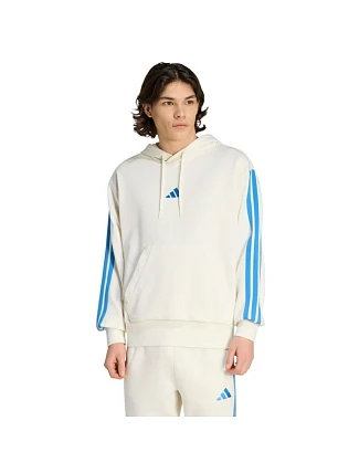 Pánská mikina adidas Essentials 3-Stripes French Terry Hoodie cream KD4901 pánská