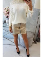 Dvouvrstvá sukně s expresní béžovou barvou