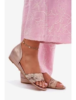 Kožené sandály Maciejka 01971-71 zlaté