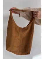 Kožená semišová kabelka Camel Rilith