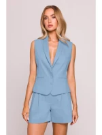 M859 Džínová vesta - světle modrá