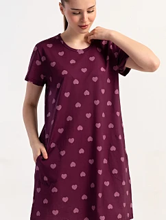 Dámské domácí šaty s krátkým rukávem Heart