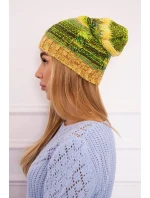 Fleecová čepice Klaudia K255 neon green+yellow