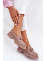 Dámské Mokasíny Eko Kůže S Ozdobným Detalem Khaki Seftass