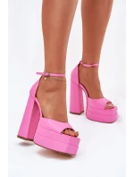 Dámské Sandály Na Podpatku A Platformě Růžové Beloria