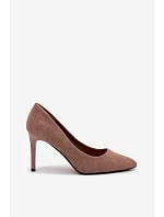 Eko semišové lodičky Sergio Leone 1339 světle hnědé