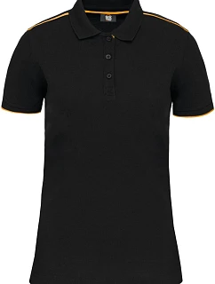 WK WK 271 Dámské pracovní piqué polo "Day-to-Day" 20.W271 black/yellow