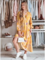Jedna velikost maxi květinových šatů LILOVIE žlutá FashionStreet EY2574 Jedna velikost maxi květinových šatů LILOVIE žlutá FashionStreet EY2574
