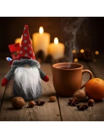 DEKORATIVNÍ ZRCADLO S DÁRKOVÝM SÁČKEM 20CM ČERVENÉ