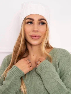 Fleecová čepice Iwona K221 bílá