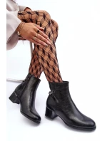 Dámské kotníkové boty s nízkým podpatkem JC101P Černá - Seastar Dámské kotníkové boty s nízkým podpatkem JC101P Černá - Seastar