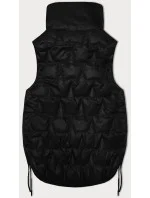 Černá krátká dámská vesta se stahovacími boky S'West (B8358-1)
