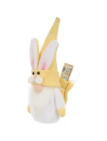 ŽLUTÝ MEDVĚD 20CM S JARNÍ DEKORACÍ DÁRKOVÝ PYTEL