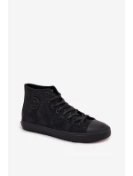 Pánské Zimní Tenisky Z Eko Kůže Big Star OO174247 HI-POLY SYSTEM Černé