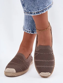 Dámské Otevřené Espadrilky Textilní Khaki Candessa