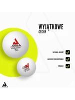 JOOLA TURNAJOVÉ MÍČKY NA STOLNÍ TENIS 3 HVĚZDY 72KS BÍLÉ