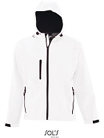 SOL'S Replay Men Pánská 3-vrstvá softshellová bunda s kapucí 25.6602 white SOL'S Replay Men Pánská 3-vrstvá softshellová bunda s kapucí 25.6602 white