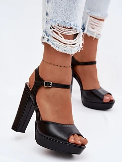 Dámské sandály na vysokém podpatku Černé Nelissey