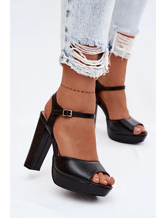 Dámské sandály na vysokém podpatku Černé Nelissey