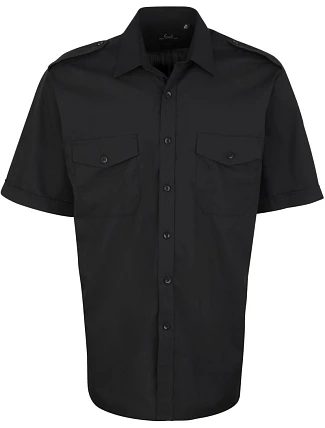 Premier PR 212 Pilotní košile s krátkým rukávem 39.0212 black