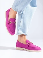 Originální  polobotky dámské růžové bez podpatku