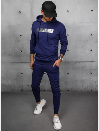 Pánské tmavě modré tepláky FashionStreet AX0695