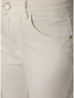 Dámské džíny mom fit s vysokým pasem světle béžové FashionStreet UY2860