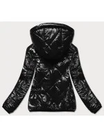 Černá dámská prošívaná bunda (BR9776)
