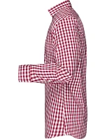 Daiber JN 617 Popelínová kostkovaná košile s dl. rukávem 02.0617 bordeaux/white