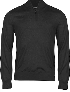 Tee Jays TJ 6010 Pánský svetr s 1/4 zipem 18.6010 black
