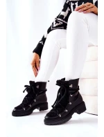 Kožené boty Trapper Tied Lewski Světle černé 3116