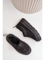 Dámské Sněhule Na Platformě S Nízkým Svrškem Černé Izamine