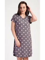 Dámská noční košile s krátkým rukávem Puntík