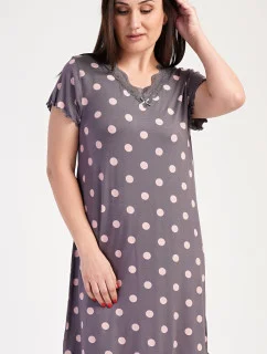 Dámská noční košile s krátkým rukávem Puntík