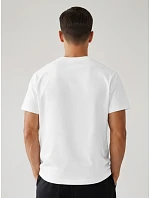 Pánské bavlněné tričko oversize s grafikou bílé FashionStreet NX1006R Pánské bavlněné tričko oversize s grafikou bílé FashionStreet NX1006R