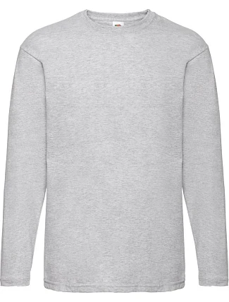 Fruit of the Loom Valueweight T LSL Tričko s dlouhým rukávem 16.1038 heather grey Fruit of the Loom Valueweight T LSL Tričko s dlouhým rukávem 16.1038 heather grey