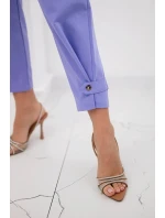 Kalhoty Summer Punto se zapínáním na nohavice fialka