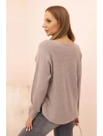 Dámský svetr z viskózy s výstřihem do V fango