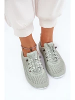 Dámské Kožené Polobotky Z Přírodní Kůže Artiker 54C0833 Světle Zelené