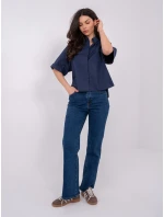 Halenka D70089M11339A tmavě modrá