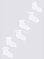 Dívčí ponožky s volánkem 3Pack SKL-0009G-0100 bílé - Yoclub Dívčí ponožky s volánkem 3Pack SKL-0009G-0100 bílé - Yoclub