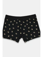 Pánské boxerky PREMIUM BB006-04 Černá se žlutou - Noviti