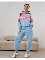 Sportovní souprava s květinovým motivem modrá (821148)