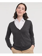 Russell Athletic 715F Dámský pletený cardigan s výstřihem do V 11.715F charcoal marl Russell Athletic 715F Dámský pletený cardigan s výstřihem do V 11.715F charcoal marl