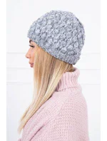 Čepice K156 šedá + fialová Čepice K156 šedá + fialová