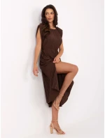 Šaty MI SK A2576.86 tmavě hnědé Šaty MI SK A2576.86 tmavě hnědé