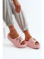 Dámské lehké pěnové pantofle s ozdobami, růžová Orchia