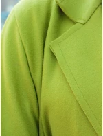 Dámský oversize kabát LINNORE dlouhý limetkově zelený FashionStreet NY0702