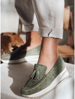 Dámské mokasíny na lehkém podpatku MOCCKO green FashionStreet ZY0716 Dámské mokasíny na lehkém podpatku MOCCKO green FashionStreet ZY0716