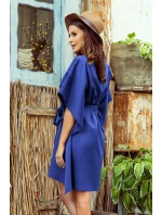 SOFIA - Dámské motýlkové šaty v chrpové barvě se zavazováním v pase 287-16 SOFIA - Dámské motýlkové šaty v chrpové barvě se zavazováním v pase 287-16